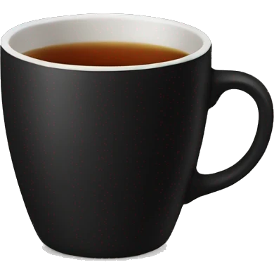 Black cup of tea emoji