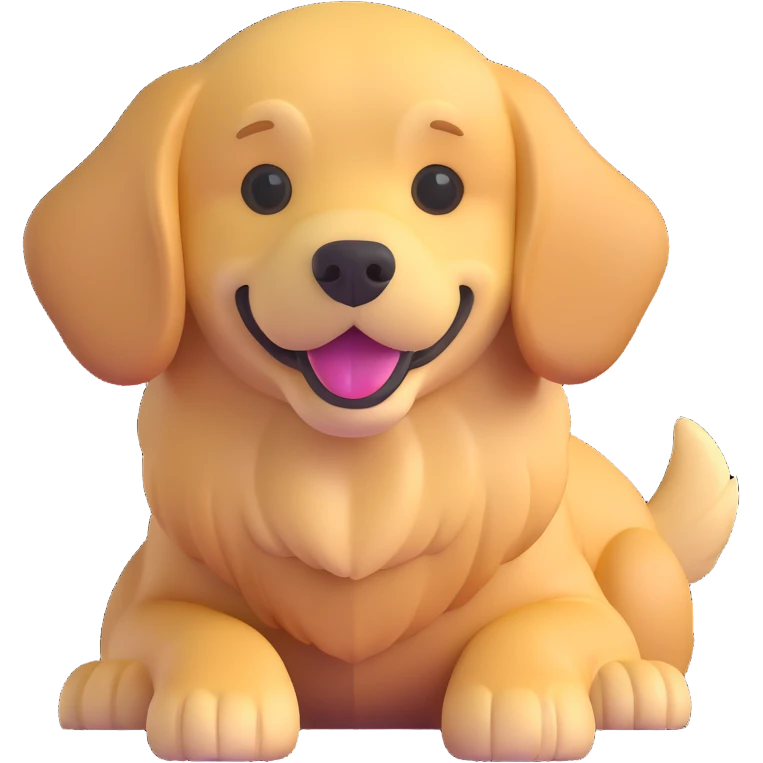Golden retriever dog emoji