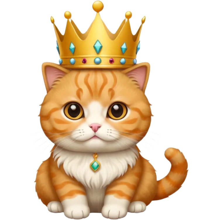 Orange Scottish folded with crown  emoji