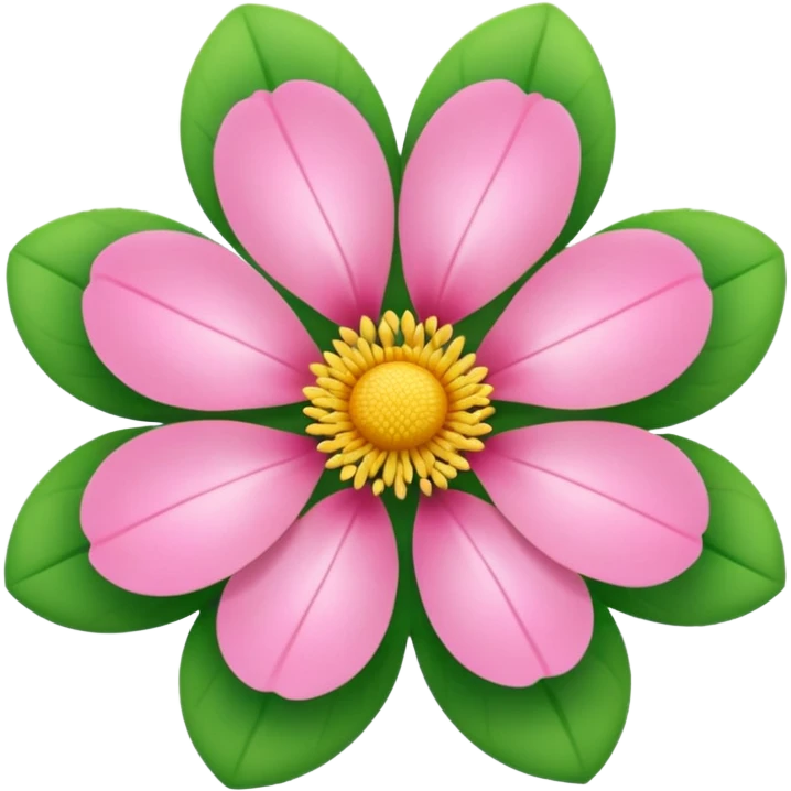 green and pink flower emoji