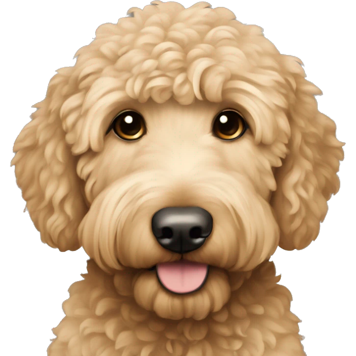 Beige goldendoodle emoji