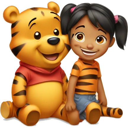 Winnie the pooh with tigger emoji