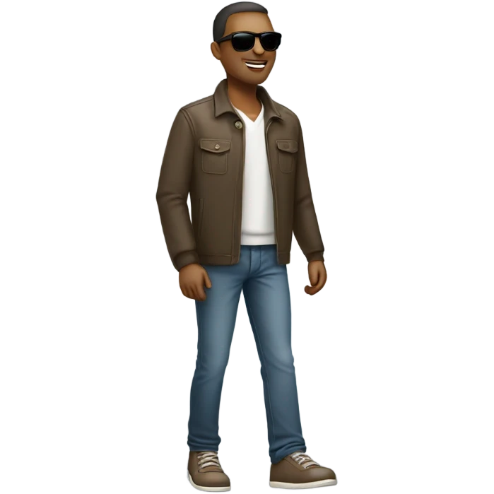 A cool guy walking  emoji