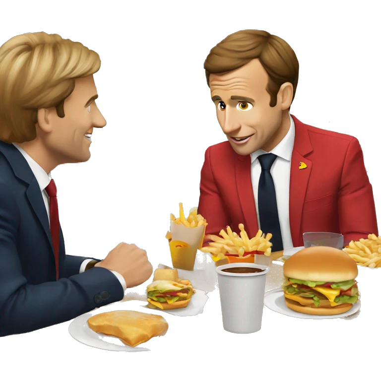 Macron qui mange mcdo emoji