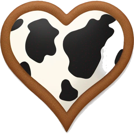 Cow print heart emoji