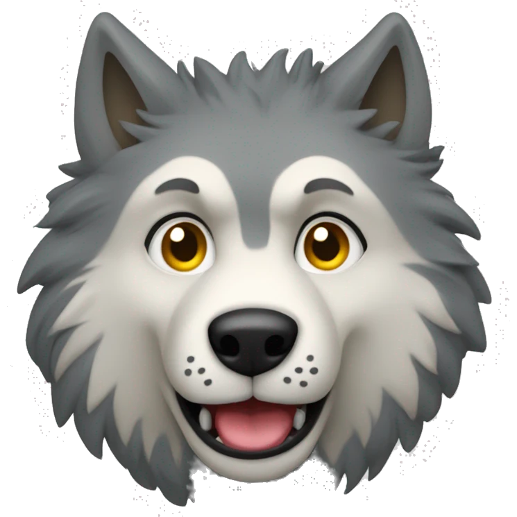 un lobo soplando  emoji