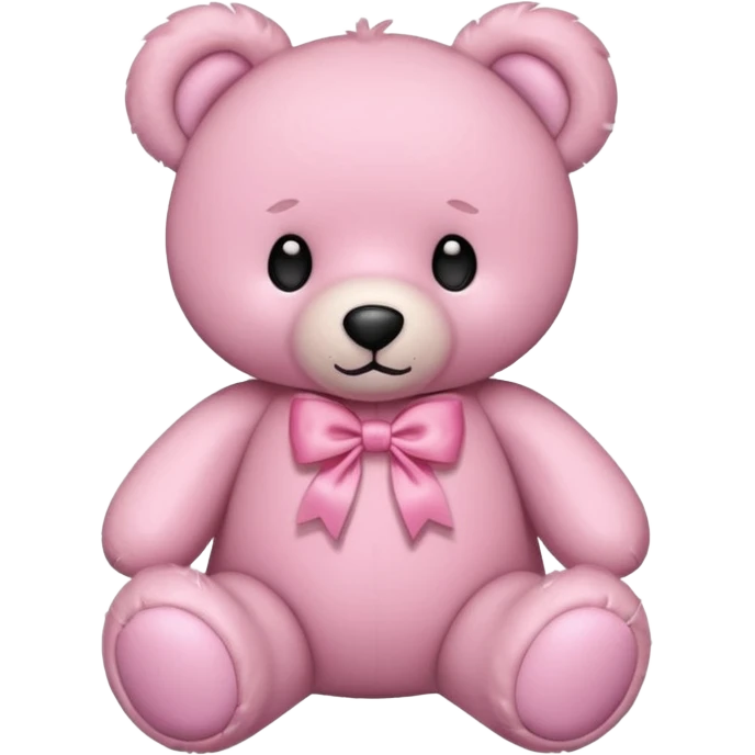 pink teddy bear with a pink bow emoji