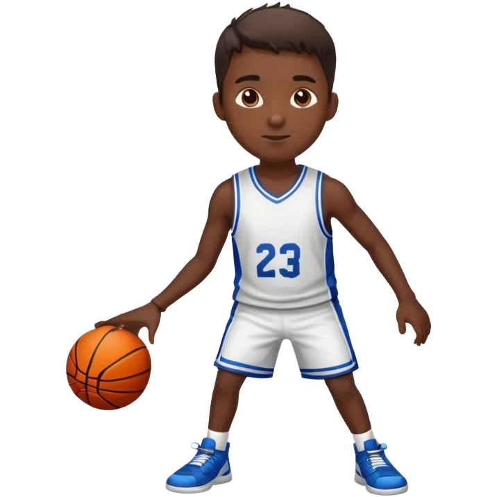 Handsome boy playing basketball  emoji