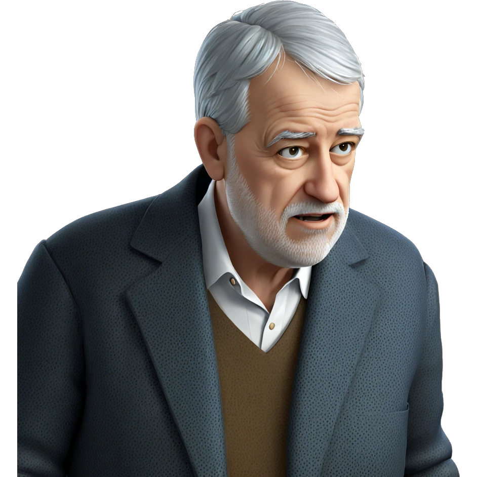 old man in white shirt emoji