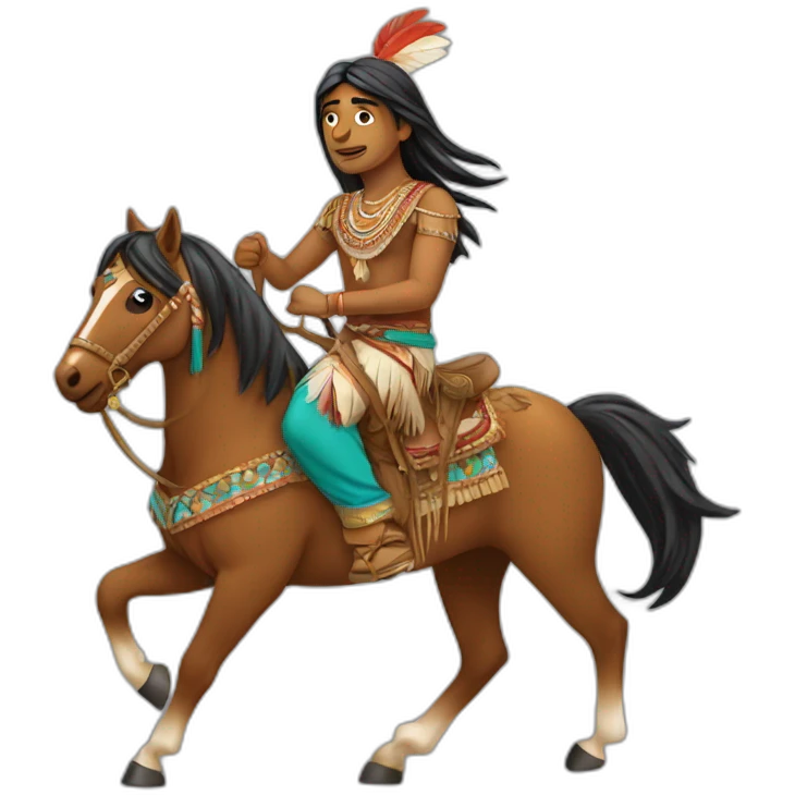 Indian on horse emoji