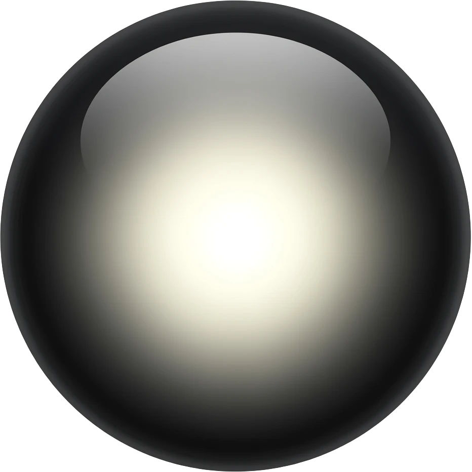 magic ebony orb with deep glow inside center growing darker outwards - circular icon copy/paste emoji