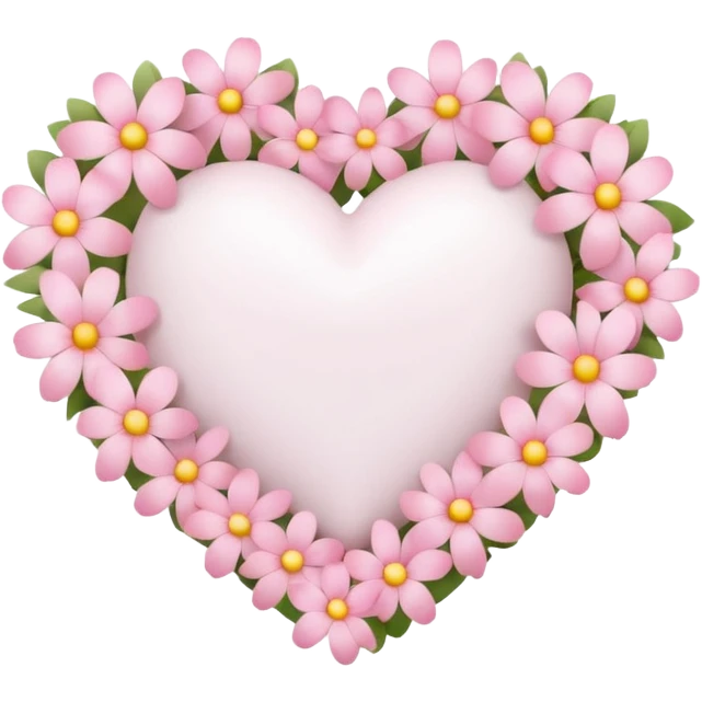 Emoji white heart with pink flowers emoji