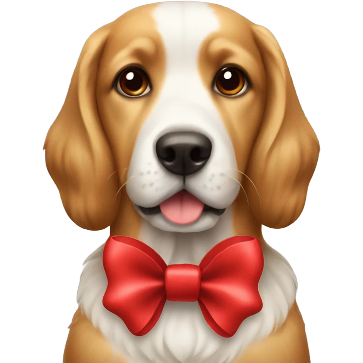 dog with red bow emoji