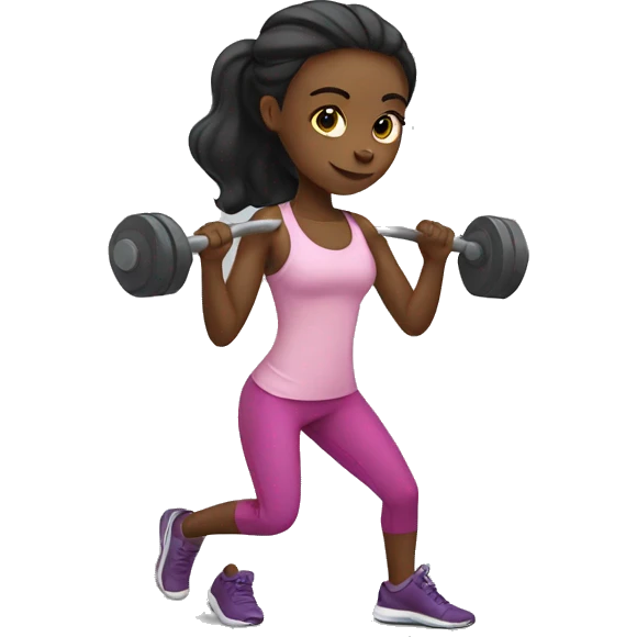Girl working out emoji
