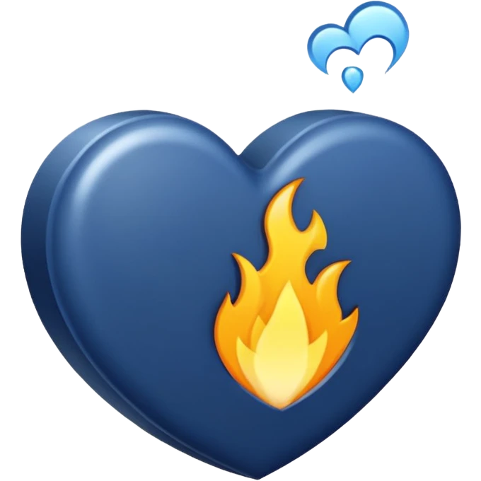 Navy blue hearth emoji