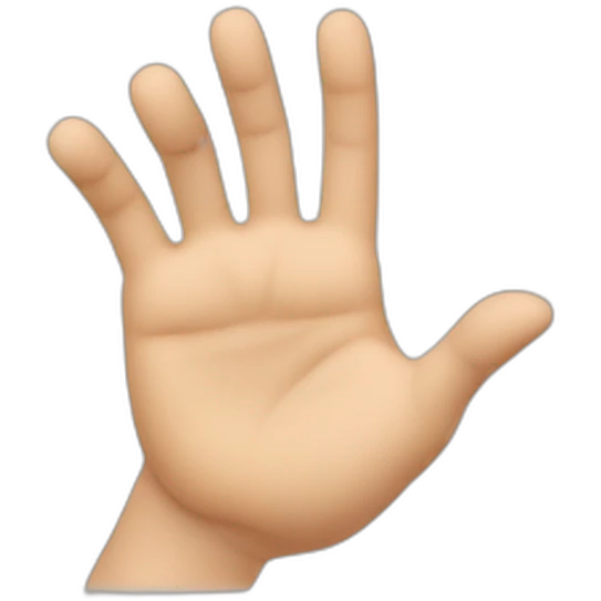Kleine Finger und Zeigefinger und Mittelfinger hoch emoji