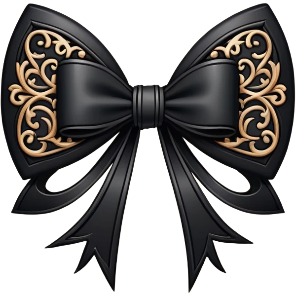 Gothic bow emoji