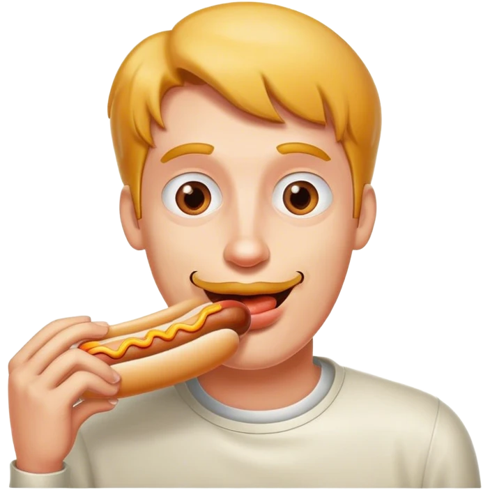 Guy eating dog emoji