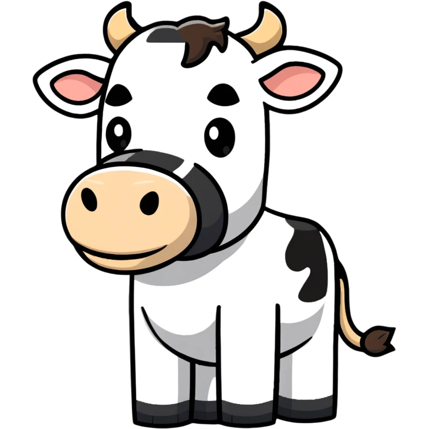 Minecraft cow emoji