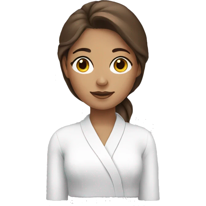 Spa girl with brown hair  emoji