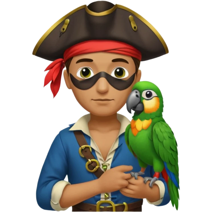 pirate and parrot emoji