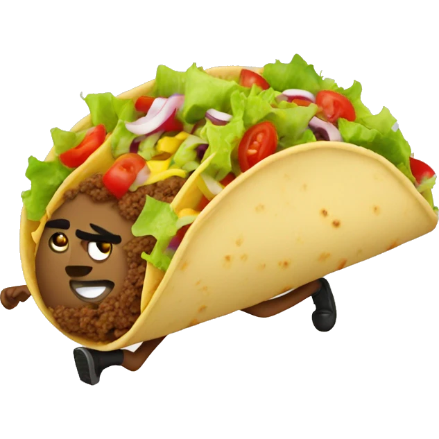 taco walking emoji