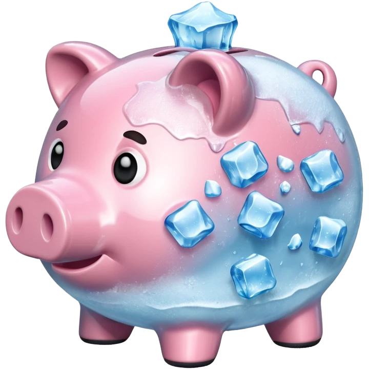  Piggy bank in ice texture emoji
