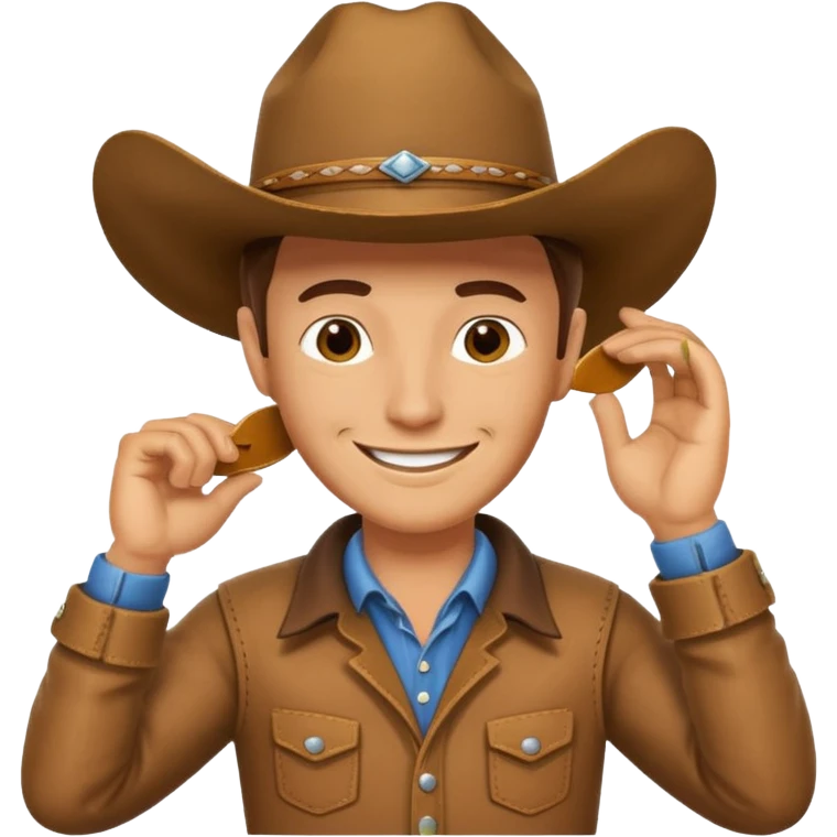 cowboy tipping his hat emoji