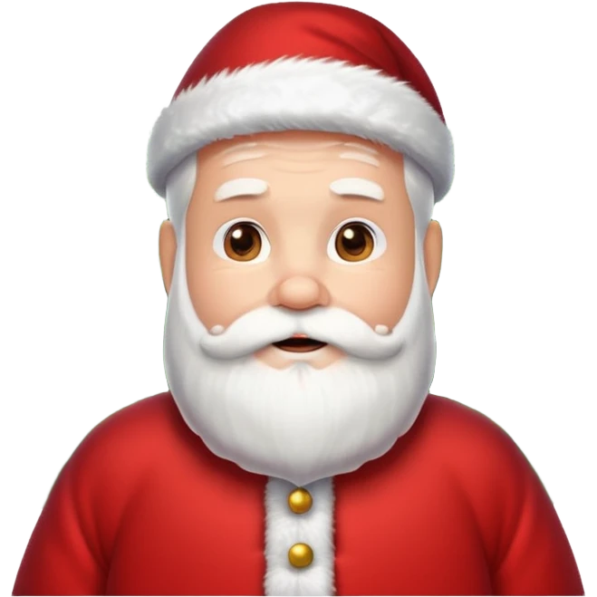 Santa Claus and a Christmas tree, with snowflakes in the background emoji