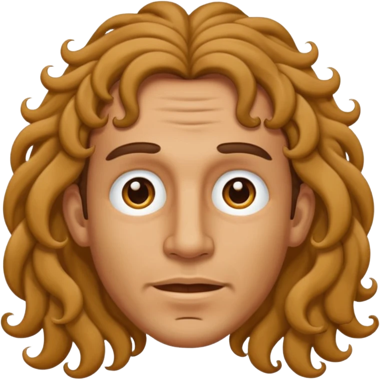 Make the curls on his forehead longer, above the eyes  emoji