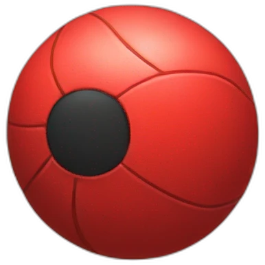 red dodgeball no face emoji