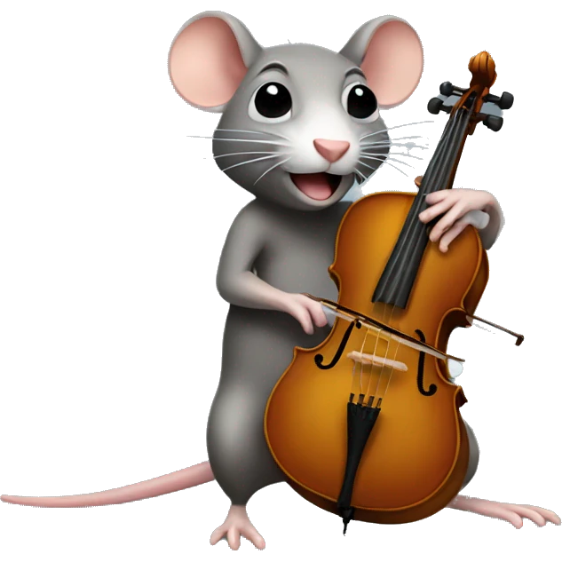 rat playing cello  emoji