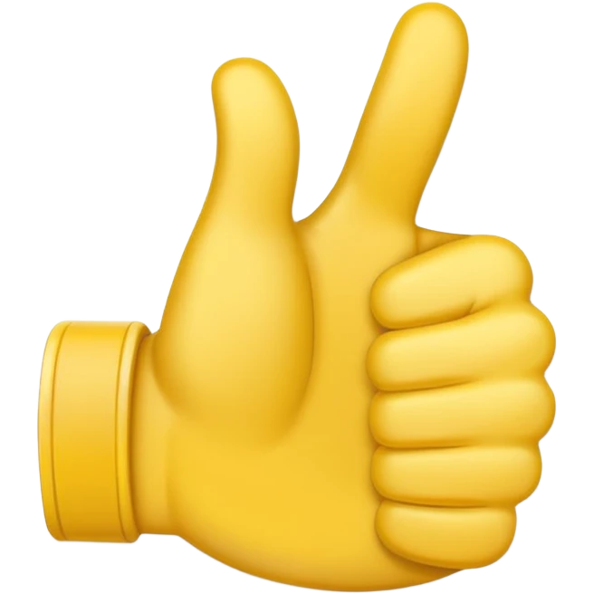 thumbs up emoji outlined in white emoji