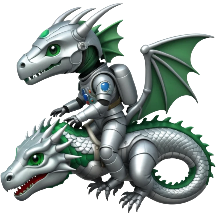 closed helmet astronaut riding dragon emoji