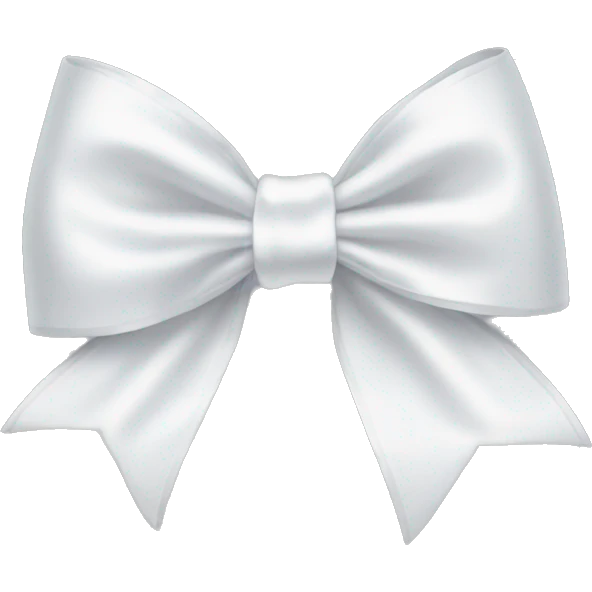 white satin bow emoji