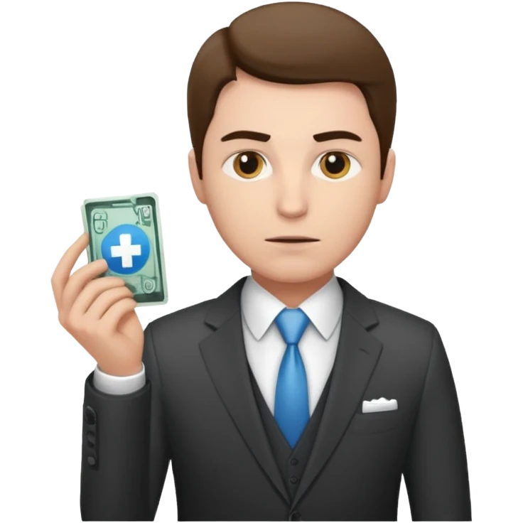 CEO investing money to a hospital emoji