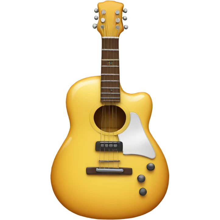 Guitar with a happy face emoji