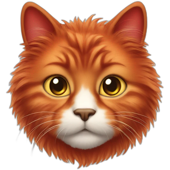a red fluffy cat emoji