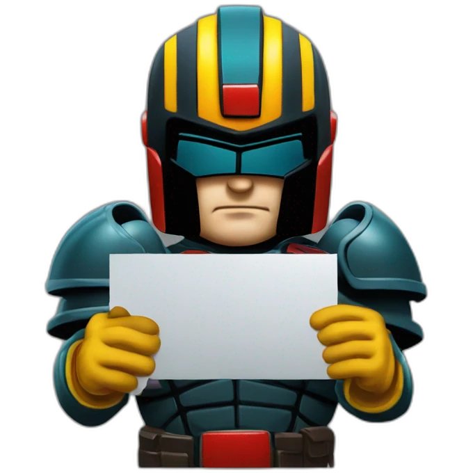 judge dredd with clapperboard helmet emoji