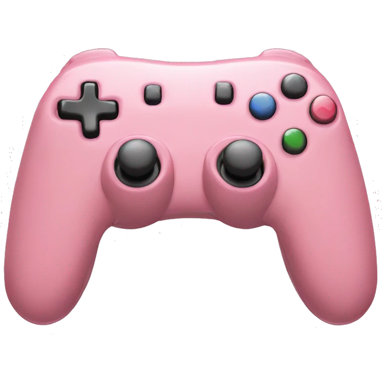 Rose pink colored gaming controller  emoji