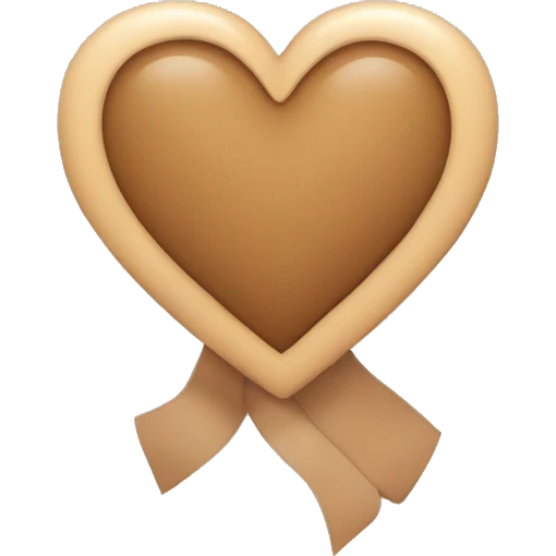 A light brown heart with a ribbon emoji