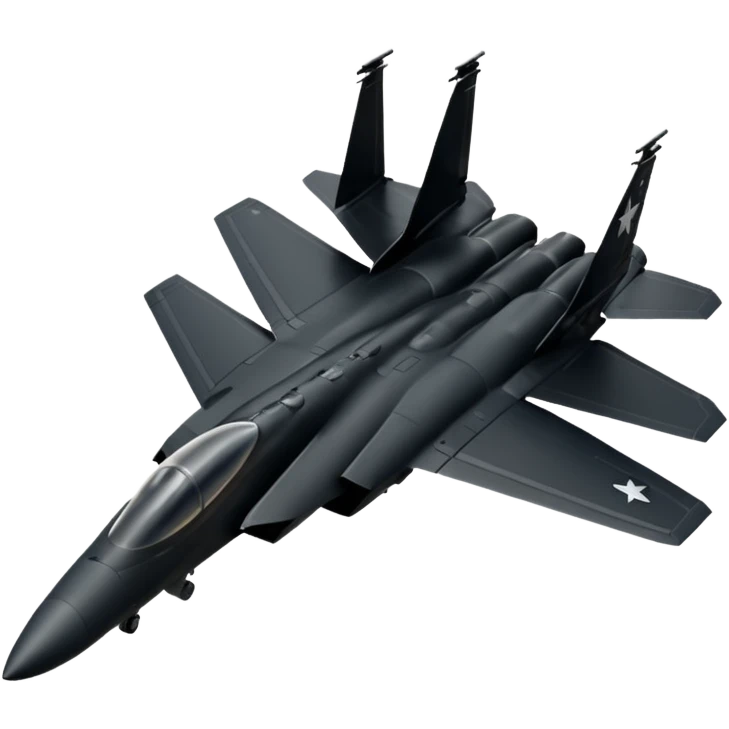 American F15, strict top-down orthographic view, silhouette clarity over realism emoji