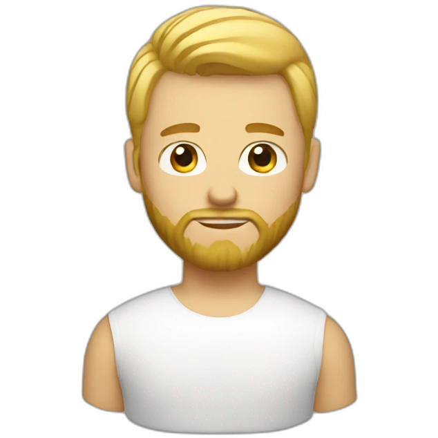 Blond guy with fade and beard emoji