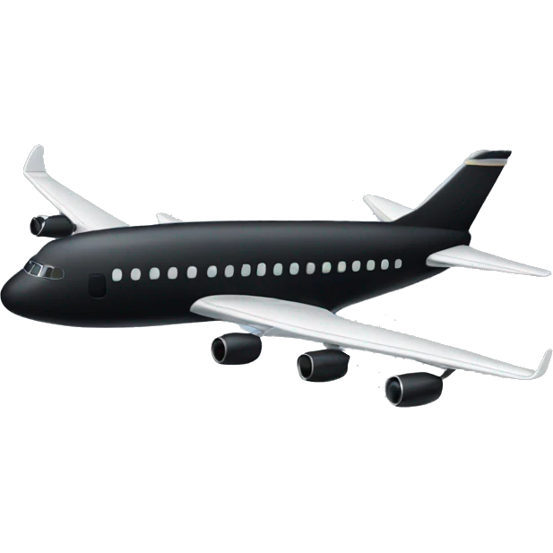 Black airplane emoji