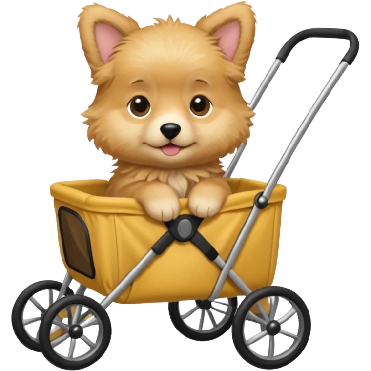 Puppy in a stroller  emoji