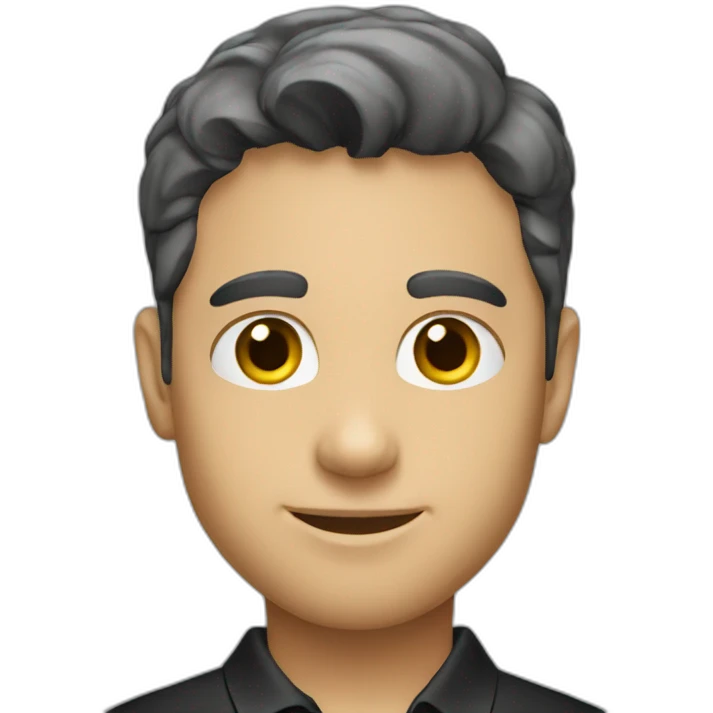 full image of a black polo shirt emoji