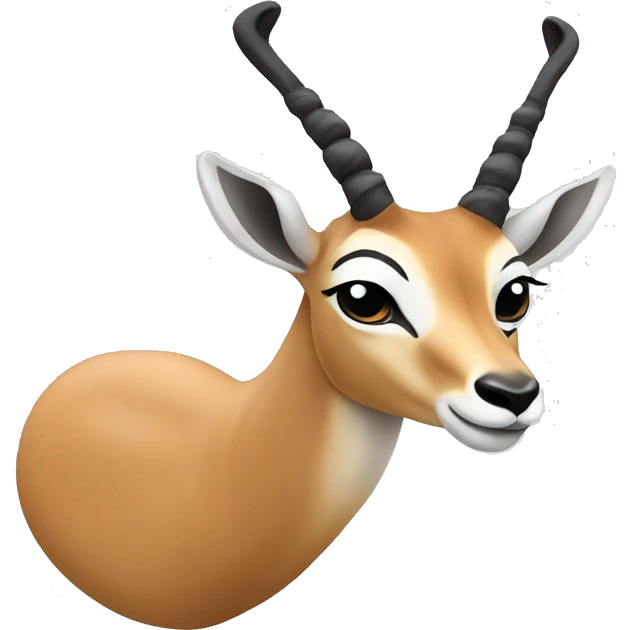 A gazelle with a knot emoji