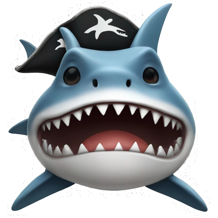 shark as a pirate emoji