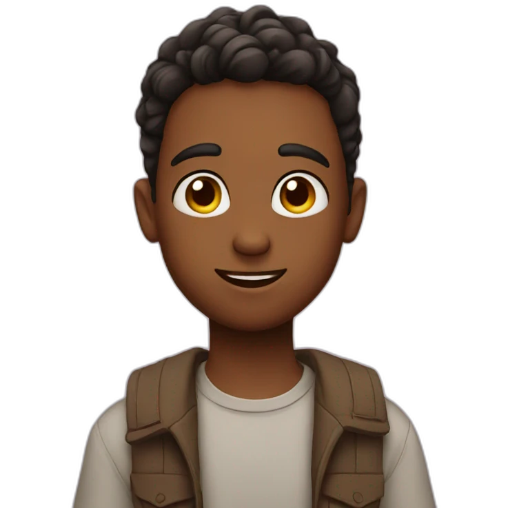 A boy in love emoji