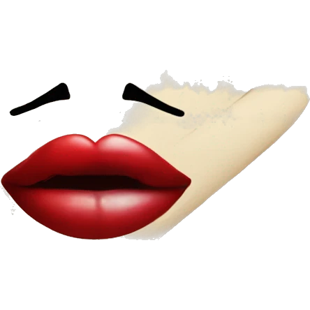 Letter with lipstick kiss emoji